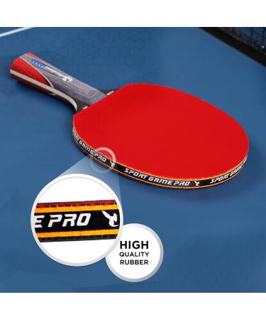 SPORT GAME PRO Ping Pong Paddle with Killer Spin + Case for Free for Beginner and Advanced Players JT Ping Pong Paddle - Red - Buy Online on GoSupps.com