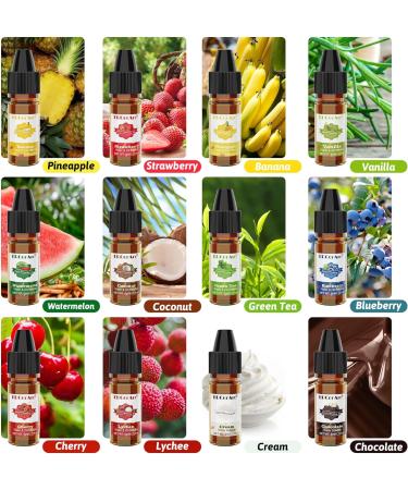 Food Flavouring Oil- 12 Pack Concentrated Flavoring Oil Flavour Drops Extracted Oil Liquid Lip Gloss Flavouring Oil for Baking Cooking Cosmetics Soap Making- Water & Oil Soluble - 6ml 12 Food Flavouring Oil - Buy Online on GoSupps.com