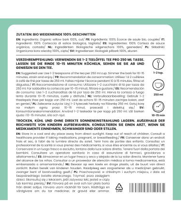 Alpi Nature corce de Saule Blanc Th BIO 250g corce de Saule Blanc s ch e et Coup e Th en Vrac - Buy Online on GoSupps.com
