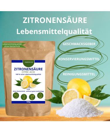 Buy 100% Pure Food-Grade Citric Acid Powder 1 kg | Natural Preservative for Cooking Baking & Home Remedies - Fast International Shipping - Buy Online on GoSupps.com