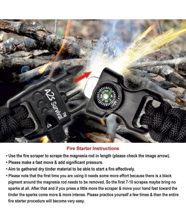 Paracord Bracelet K2-Peak with Compass Whistle | EDC Hiking Camping Survival Gear - Buy Online on GoSupps.com