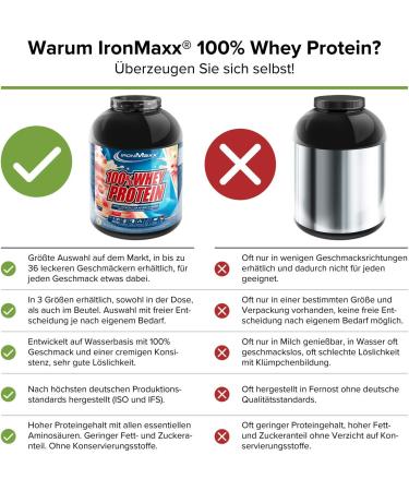 Ironmaxx 100% Whey Protein Powder - Strawberry Vanilla 2.35kg | Low Sugar Water-Soluble Protein | Shop Now for Delicious Flavors - Buy Online on GoSupps.com
