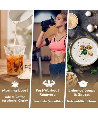 ATNreuro Organic Lion's Mane Mushroom Powder 4oz 100% Pure & Natural Brain Health Support for Memory Focus & Nerve Regeneration Premium Quality Non-GMO Gluten-Free Vegan Nootropic Brain Supplement - Buy Online on GoSupps.com
