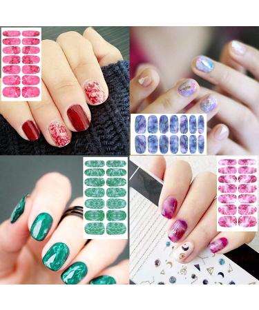 1 Sheet Fashion Waterproof Women Self-Adhesive Marble Printed Nail Art Decals Nail Stickers Tips Manicure Kit(1) - Buy Online on GoSupps.com