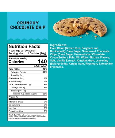 Enjoy Life Handcrafted Crunchy Chocolate Chip Cookies 6.3 oz - Gluten-Free, Allergen-Friendly - Buy Online on GoSupps.com