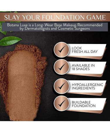 Luxe Mineral Foundation | Natural Pigments | All Skin Types | Teens & Adults | Lightweight & Silky Smooth | Long-Lasting & Clean | Hypoallergenic & Non-Comedogenic - Buy Online on GoSupps.com