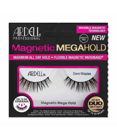 Ardell Magnetic Megahold eyelashes magnetic (Demi Wispies) - magnetic eyelashes with continuously magnetic eyelash band for ultra hold |No eyelash adhesive necessary - vegan & reusable again - Buy Online on GoSupps.com