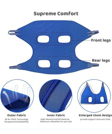 VEXLEM Pet Grooming Hammock for Dogs & Cats Pet Grooming Hammock Pet Grooming Sling Dog Grooming Harness Helper Pet Nail Clip Bag for Grooming Bathing Nail Cutting Eye Care (S (8-10) in Blue) S (8-10) in Blue - Buy Online on GoSupps.com