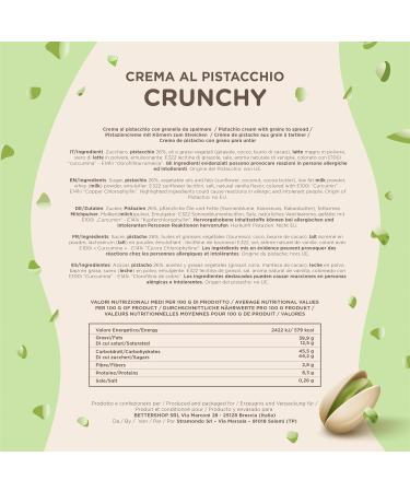 Eatalian by AMZ Better Pistachio Cream Crunchy 500g - Sweet Italian Spread Ideal for Bread Desserts & Ice Cream - Authentic Made in Italy Delight - Buy Online on GoSupps.com