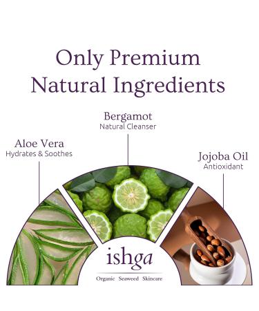 Ishga Facial Cleanser - Natural & Organic Hydrating Lotion with Scottish Seaweed Cocoa Butter & Jojoba Oil | Vegan & Cruelty-Free | For All Skin Types | 1.01 fl oz - Buy Online on GoSupps.com