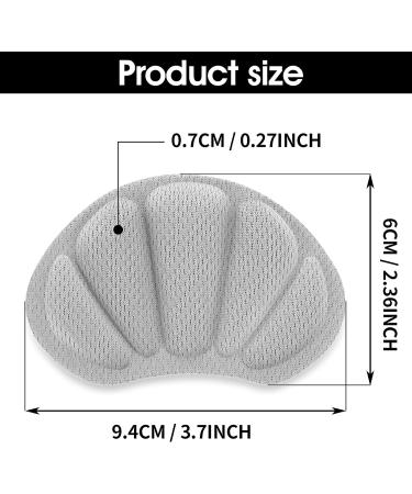 Sibba 2 Pair Heel Grips - Self-Adhesive Foot Cushions for Women/Men - Thick Shoe Inserts for Anti-Blister Protection - Grey - Buy Online on GoSupps.com