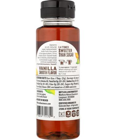 Organic Agave Vanilla Sweetener - Madhava Natural, 11.75 oz (333 g) - Buy Online on GoSupps.com