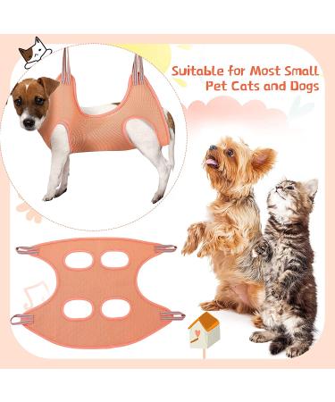Pink Pet Grooming Hammock Kit for Cats & Dogs with Nail Clippers, Comb & File - Adjustable Harness for Bathing & Washing - Buy Online on GoSupps.com