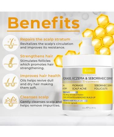 Antifungal Psoriasis Deep Conditioner Treatment for Eczema & Seborrheic Dermatitis | Soothes Itching Repairs Scalp Strengthens Hair & Stimulates Regrowth | Shop Internationally - Buy Online on GoSupps.com