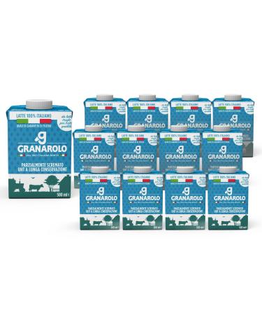 Granarolo Lait partiellement cr m UHT au Lait cru 500 ml 12 paquets de Lait Italien conserve la m me quantit de prot ines que le Lait d'origine gr ce au traitement thermique