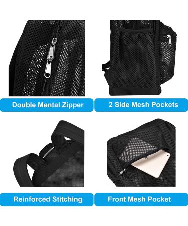 Semi-Transparent Mesh Backpack - Heavy Duty See Through College Student - Black | [Brand Name] - Buy Online on GoSupps.com