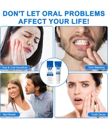 9.9% Nano Hydroxyapatite Toothpaste 2Pcs - Gum Care Strengthen Repairs Teeth and Reduces Sensitivity Provides Long-Lasting Freshness Prevent Cavities Naturally Whiter Teeth Fluoride-Free - Buy Online on GoSupps.com