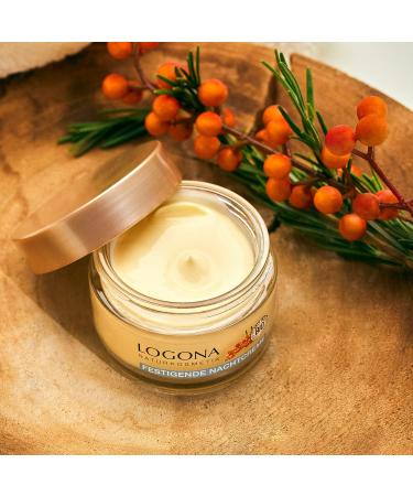 LOGONA Naturkosmetik Cr me de nuit anti- ge r g n rante pour le visage avec formule v g talienne avec argousier bio et hyaluron protection contre la vieillesse 50 ml - Buy Online on GoSupps.com