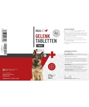Reavet Joint Tablets for Dogs | 180 Pieces | Green Lip Mussel | Osteoarthritis & Arthritis Relief | Joint Health Supplements - Buy Online on GoSupps.com