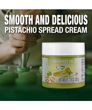 SICANIA Premium Pistachio Cream 7.05 oz - Authentic Italian Gluten-Free Non-GMO Gourmet Spread for Desserts & Pastries - Perfect for Dubai Pistachio Chocolate Bar - Buy Online on GoSupps.com