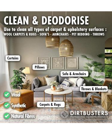 Dirtbusters Carpet Cleaner Shampoo Solution Clean & Deodorise 3-in-1 Cleaning Stain Remove & Odour Treatment Berry Fresh (1L) - Buy Online on GoSupps.com