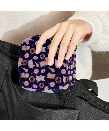 Buy Cute Menstrual Bag with Zipper for Women & Girls - Adorable Pigs Donuts Candy & Cake Designs - International Shipping Available - Buy Online on GoSupps.com