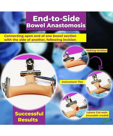 SurgicalSim Bowel Anastomosis Suture Practice Kit - End-to-Side Techniques for Students | Includes 0.8 Diameter Models & Tool Kit - Buy Online on GoSupps.com