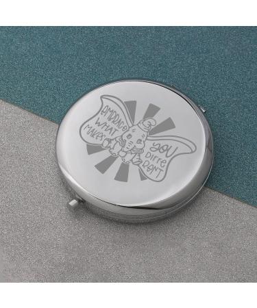 KUIYAI Cartoon Inspired Gift Flying Elephant Makeup Mirror For Girls Women Embrace What Makes You Different (embrace mirrorUK) - Buy Online on GoSupps.com