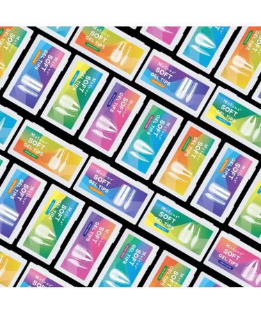 Short Oval Soft Gel Nail Tips - Melous 600PCS Pre Buff Full Cover Half Matte Clear False Nails for DIY Manicure - Buy Online on GoSupps.com