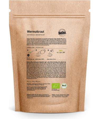  Biotiva Biotiva Organic Absinthe Tea 100g - Absinthe Tea - Artemisia Absinthium - 100% pure - Bottled and tested in Germany (DE- KO-005) - Buy Online on GoSupps.com