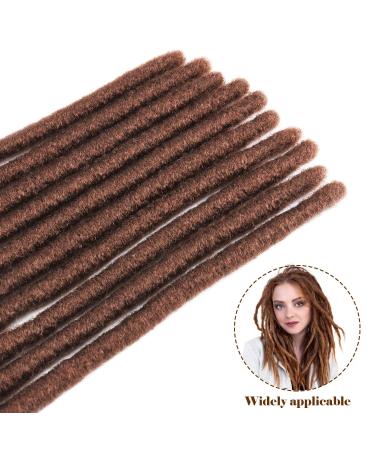 Noblife 10pcs 20cm Chocolate Backcomb Dreadlock Extensions - Synthetic One-Sided Crocheted Faux Locs for Punk Hip-Hop and Reggae Styles - Buy Online on GoSupps.com