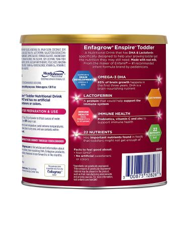 Enfagrow Enspire Toddler Nutritional Drink | Brain & Immune Support | Non-GMO | 24 oz Powder Tub (Pack of 4) - Buy Online on GoSupps.com