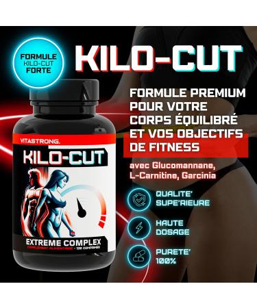 Kilo-Cut for Aesthetic Results Next Generation Solution - Garcinia Synergy Matcha L-Carnitine Choline Glucomannan - 120 Tablets - Feel Lighter and Energetic - Buy Online on GoSupps.com