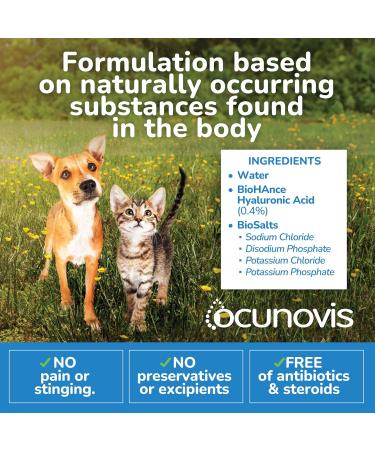 Sentrx Ocunovis Gel Eye Drops for Dogs & Cats Eye Lube for Dogs Allergy Relief Lubricant Dogs with Dry Eyes Artificial Tears - 0.33 Oz - Buy Online on GoSupps.com