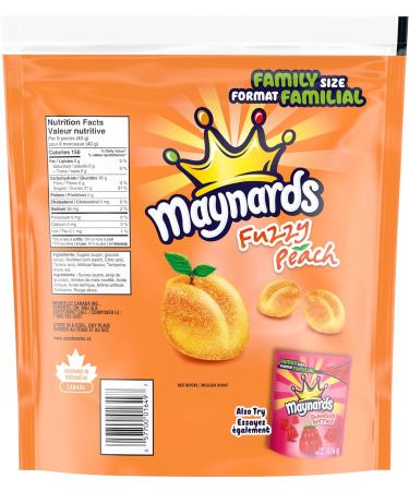 Maynards Fuzzy Peach Candy Gummy Candy Bulk Candy Family Size 814 g - Buy Online on GoSupps.com
