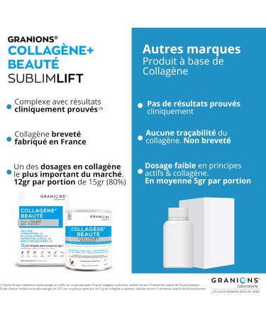 Sublimlift Marine Beauty Collagen Grannies 12 g Collagen Per Day Collagen and Hyaluronic Acid + Coenzyme Q10 Collagen and Hyaluronic Acid - Collagen Powder Sublime Lift 300 mg - Buy Online on GoSupps.com