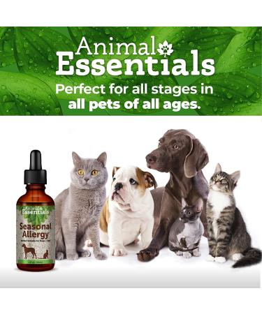 Animal Essentials Seasonal Allergy Herbal Supplement for Dogs & Cats - USA Made, Sweet Tasting Relief - 1 fl oz - Buy Online on GoSupps.com