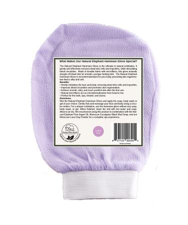 Natural Elephant Exfoliating Hammam Glove - Lovely Lilac Face and Body Exfoliator Mitt - Buy Online on GoSupps.com