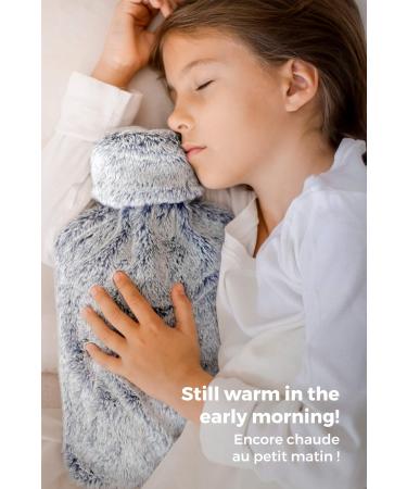 BetterDay Hot Water Bottle with Hood - 2L Fluffy Cover British Standard Natural Rubber Perfect for Comfort & Warmth - Shop Now! - Buy Online on GoSupps.com