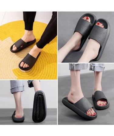 QJJQ Bathing Shoes for Men & Women | Cozislides Original Slipper | Super Soft Summer Flip Flops | Black 40/41 EU - Lightweight Comfort for Beach & Pool - Buy Online on GoSupps.com