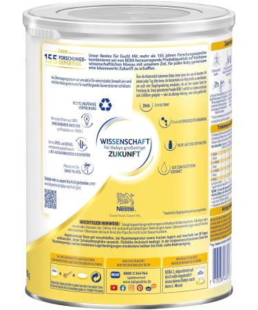 Buy Nestl BEBA 1 Initial Milk for Infants - Pack of 3 (3 x 800g) | International Shipping Available - Buy Online on GoSupps.com