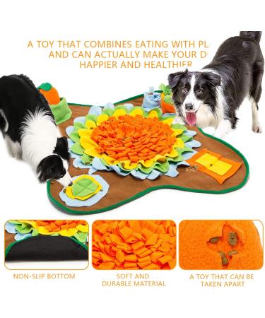 Snuffle Mat for Dogs Interactive Dog Enrichment Toys Mental Stimulation Boredom Play Mat Dog Treats Feeding Mat With Puzzles Encourages Natural Foraging Skills Orange - Buy Online on GoSupps.com