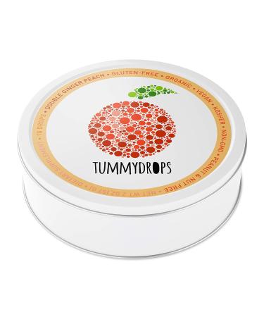 Organic Double Ginger Peach Tummydrops - Pack of 3 Tins (54 Drops) | Soothe Stomach Discomfort Naturally - Buy Online on GoSupps.com