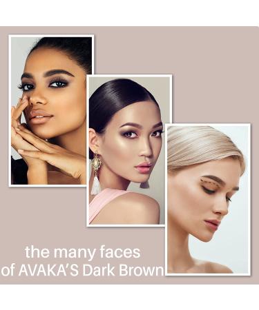 DARK BROWN Avaka Brow Stamp Refill - 1-Step Brow Stamp for Women & Men | Eyebrow Powder for Beard & Hairline - Buy Online on GoSupps.com