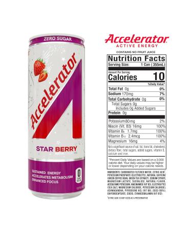 Buy A SHOC Accelerator Star Berry Energy Drink - 12 fl oz Can (Pack of 12) | Fast International Shipping - Buy Online on GoSupps.com
