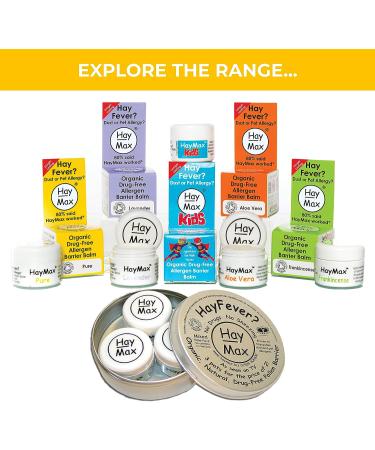 HayMax Allergen Barrier Balm 5ml - Organic Non-Drowsy Relief for Hay Fever Allergies - Blocks Pollen Dust & Allergens - For Adults, Kids & Pregnant Women - Buy Online on GoSupps.com