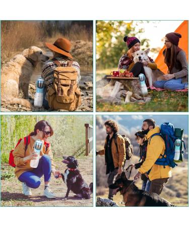 Osportfun Portable Dog Water Bottle - 550ml Leak-Proof Dispenser with 100ml Food Container & Activated Carbon Filter for All Dog Sizes - Buy Online on GoSupps.com