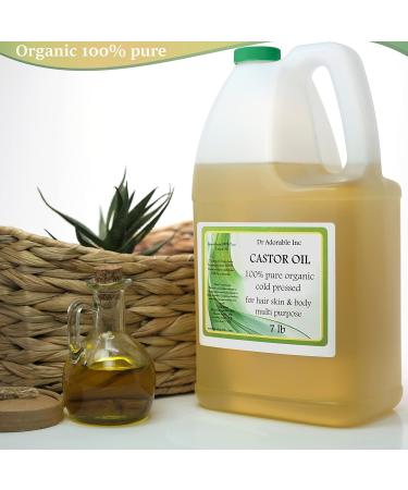 Dr Adorable 7 lb Premium Castor Oil - 100% Pure Organic Cold Pressed - International Shipping Available - Buy Online on GoSupps.com