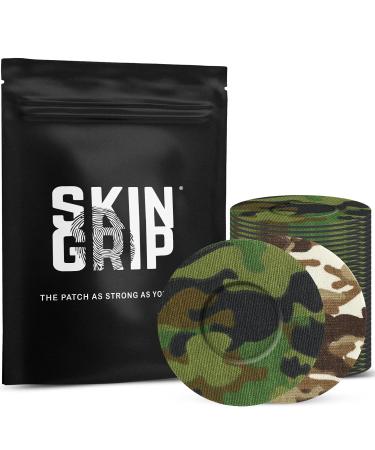 Skin Grip Adhesive Patches for Freestyle Libre 2 Waterproof & Sweatproof for 10-14 Days Pre-Cut Adhesive Tape Continuous Glucose Monitor Sensor Cover 20 Pack Camo