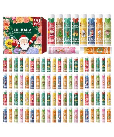 Nourishing Lip Balm - 90 Piece Softening Stick Collection Hydrating Lip Care Supplies Smooth Texture Traetment Set Gentle Beauty Solution for Women Men | Daily Routine Outdoor Workplace Party
